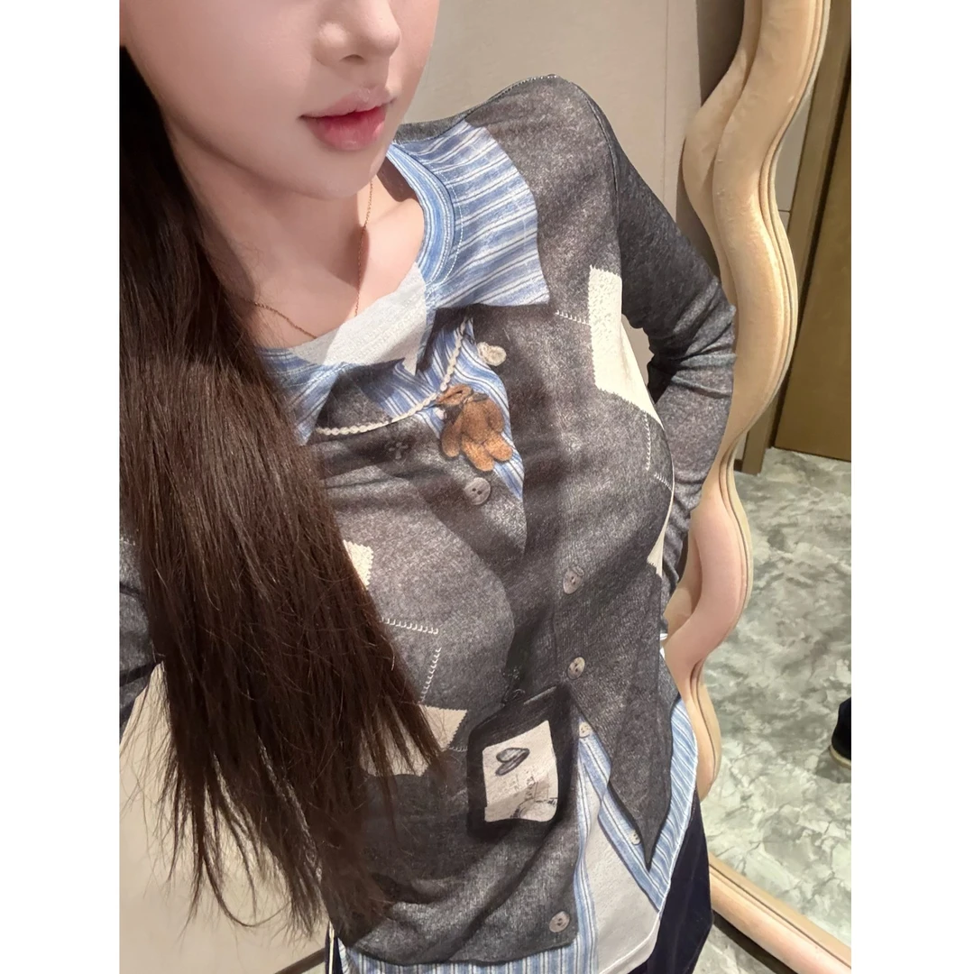 【现货】YIYI SOLO【去班味必入】趣味拼接假两件T恤TY1130