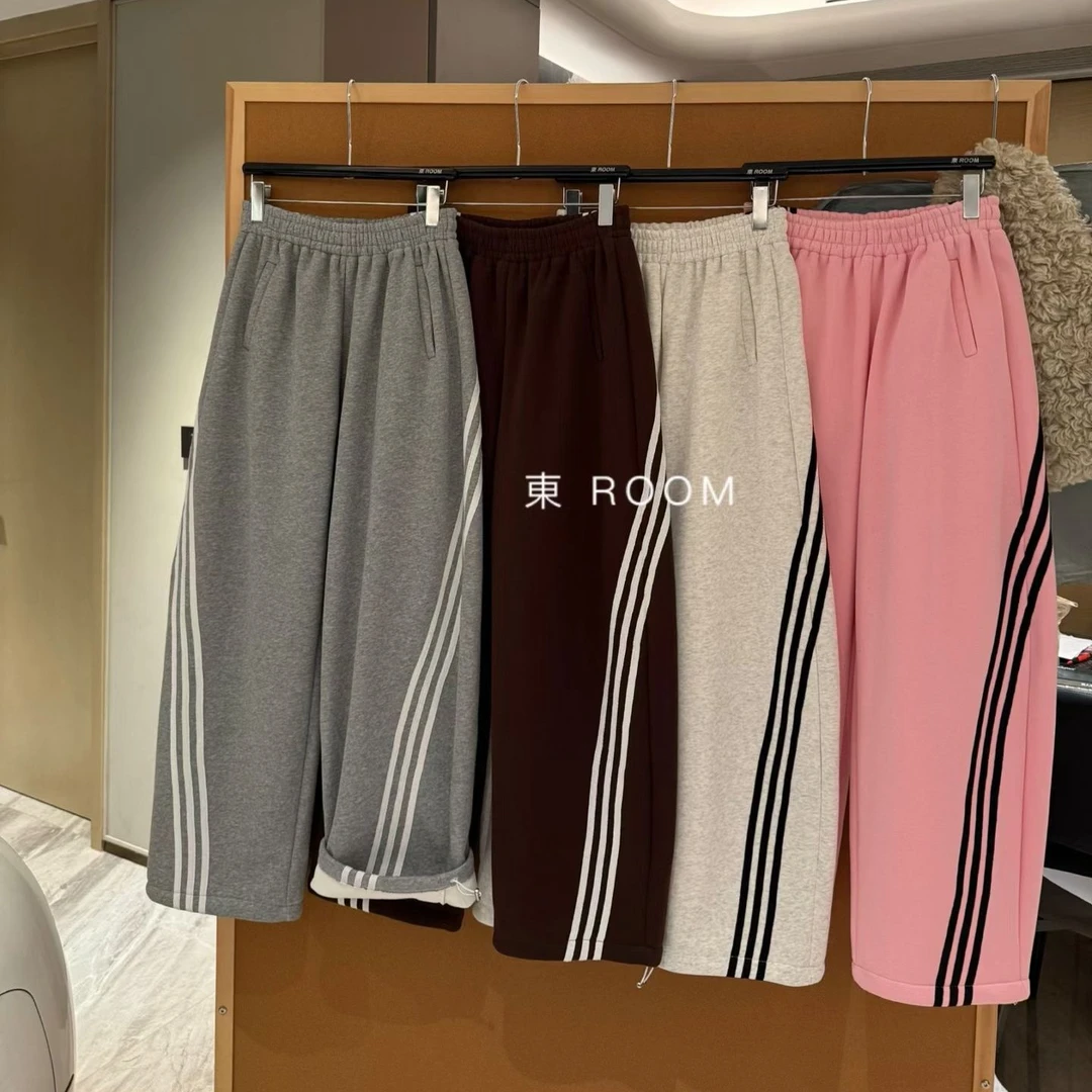 韩国原版裤子加绒宽松版裤长105左右体重80-150斤