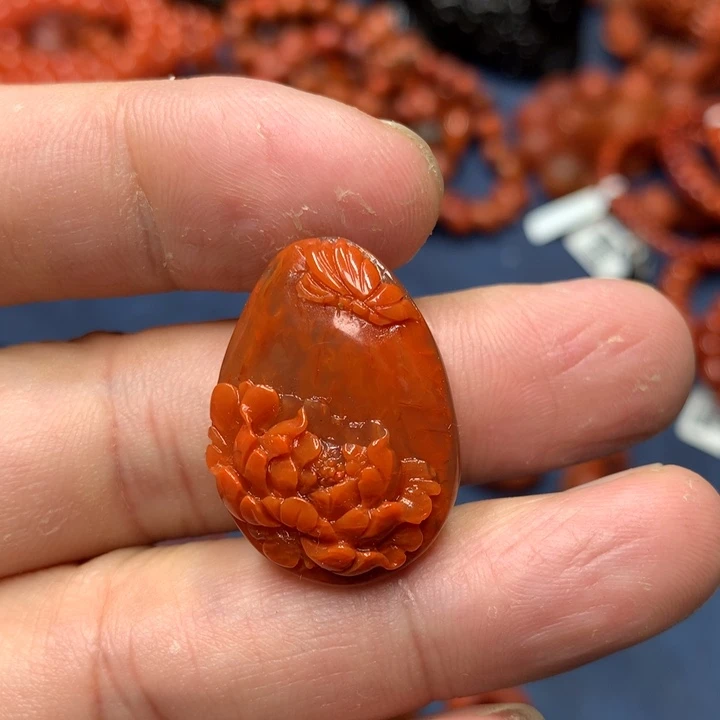 吊坠(不含链)未镶嵌南红玛瑙