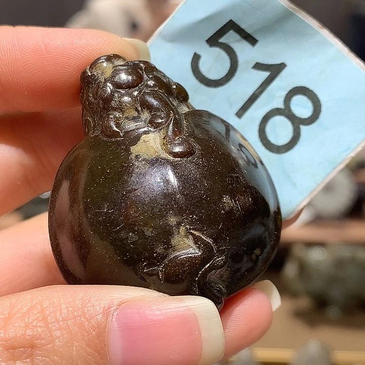 祁***福和田玉未镶嵌挂件