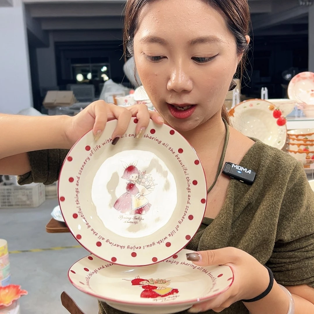 潮州微瑕陶瓷餐具7.5寸