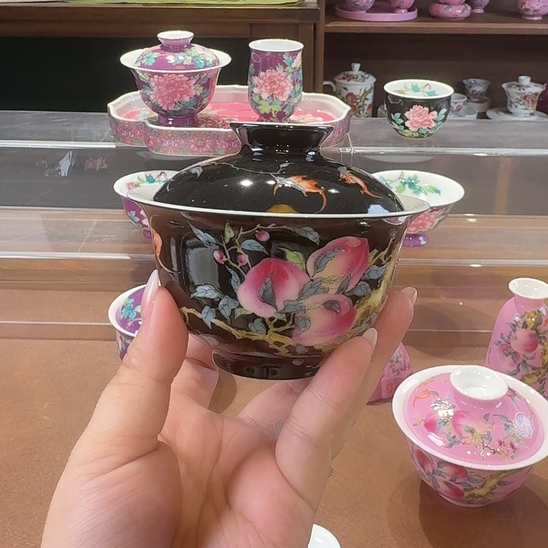 珐琅彩主人杯茶具套装