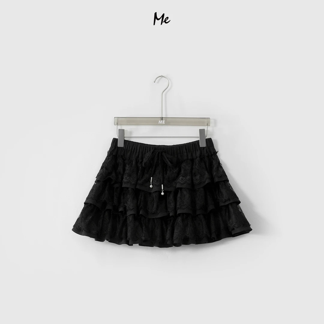 ME【MM小蛋糕裙】天丝亚麻混纺蓬松高腰显瘦百搭时尚短裙MESS4011