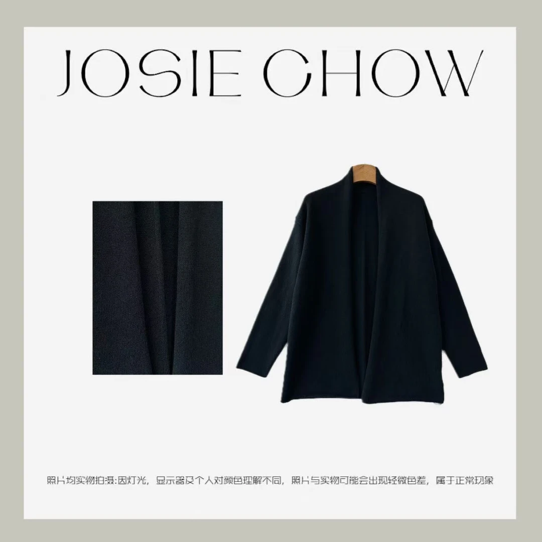 JOSIE CHOW【咩绒毛】女款针织休闲高奢混织纺绒毛外套。Tr863360