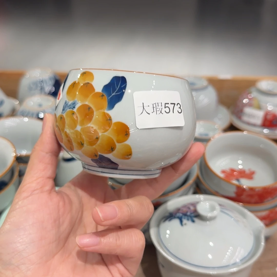 釉下手绘茶具微瑕
