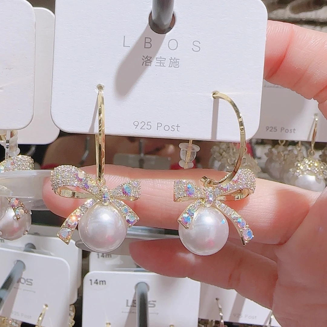 锆石铜合金925银耳环