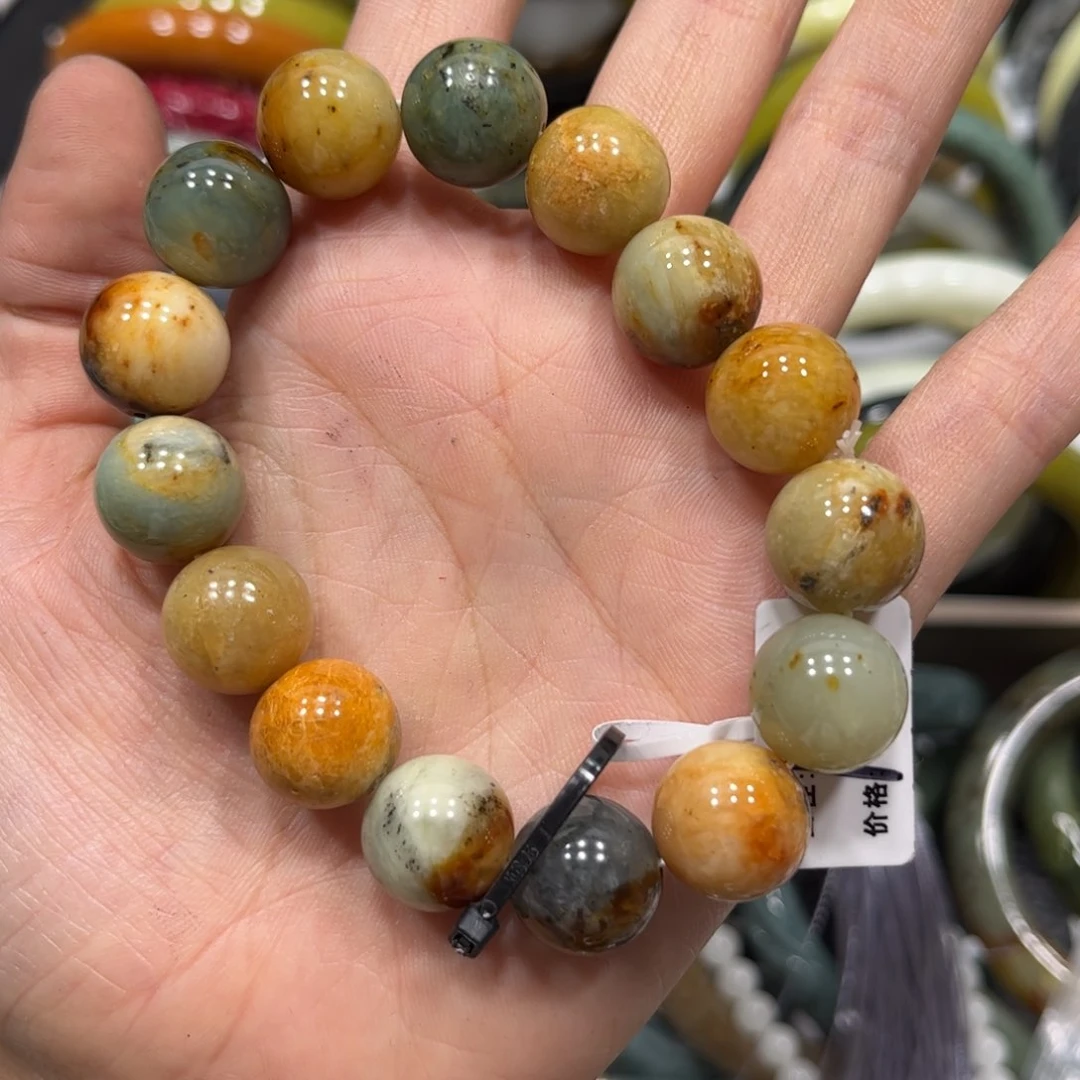 蛇纹石玉手链未镶嵌