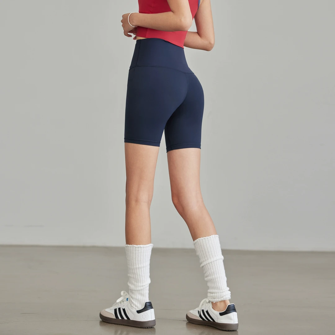 三分瑜伽裤新款瑜伽短裤女裸感无尴尬线紧身运动健身裤瑜伽服7003