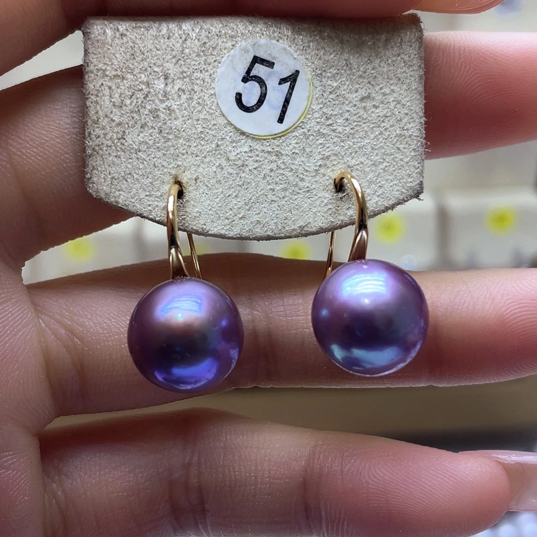 淡水珍珠耳饰银S925镶嵌