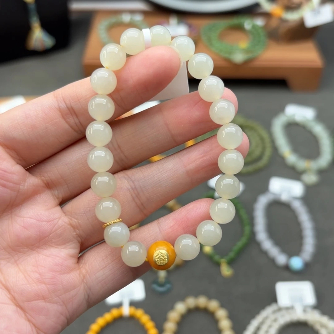 和田玉未镶嵌手链