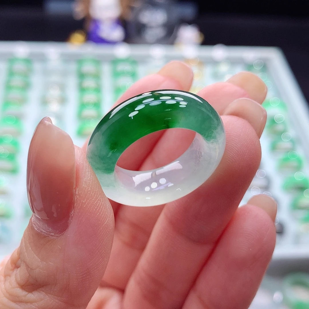 未镶嵌戒指翡翠14-15号