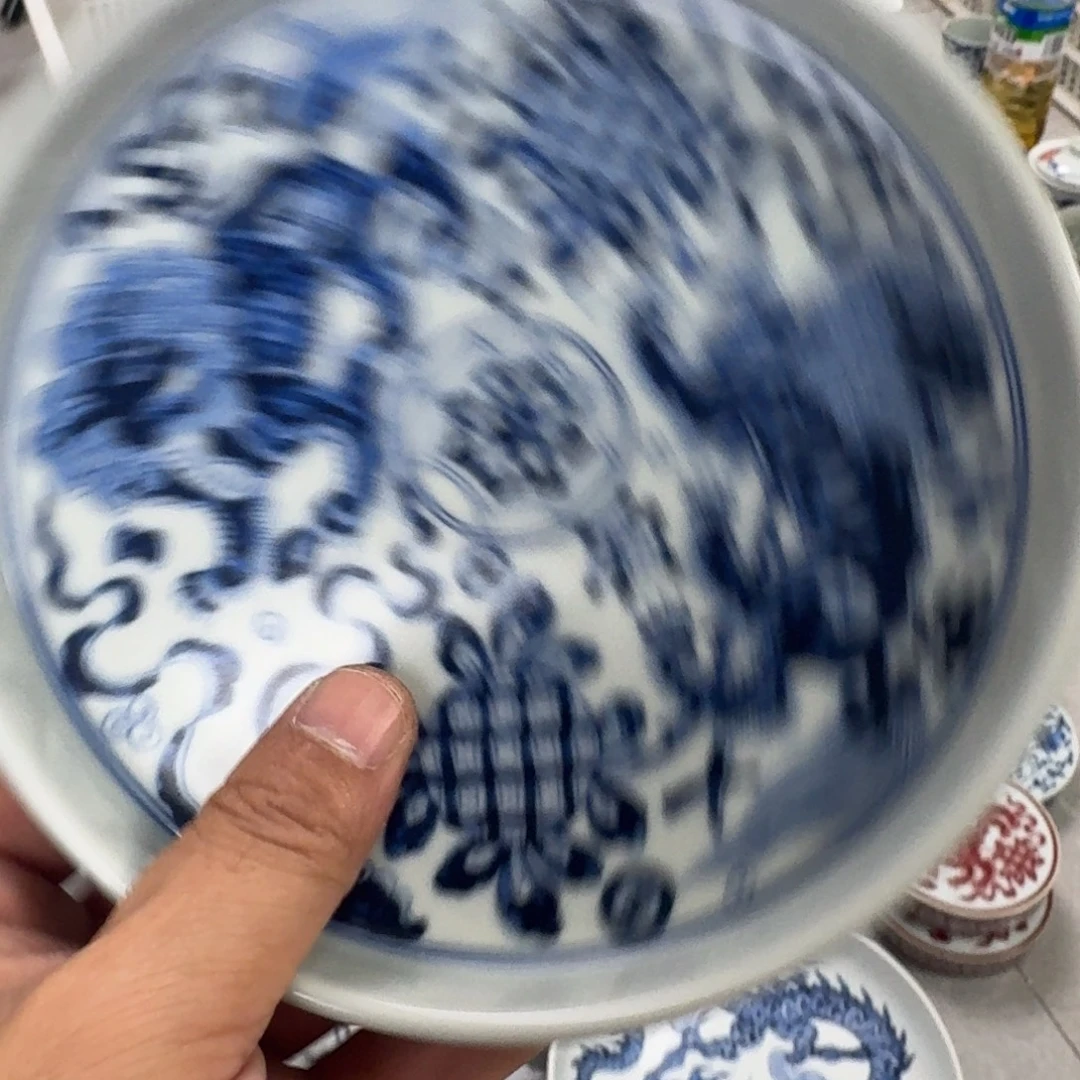 杯青花狮子大壶承
