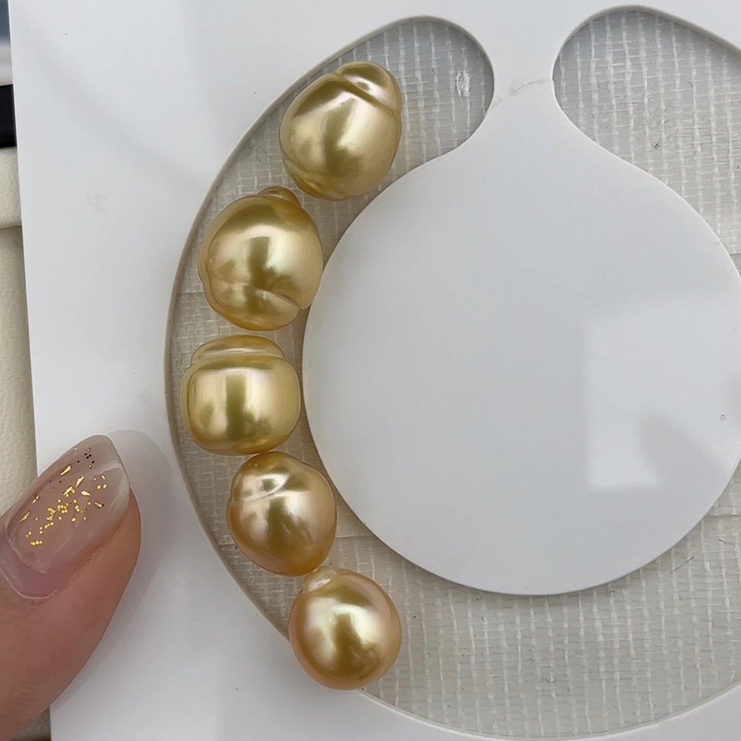 定制海水珍珠未镶嵌裸珠金珠选1颗