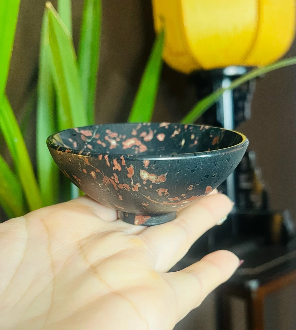 文人雅器梅花玉茶杯