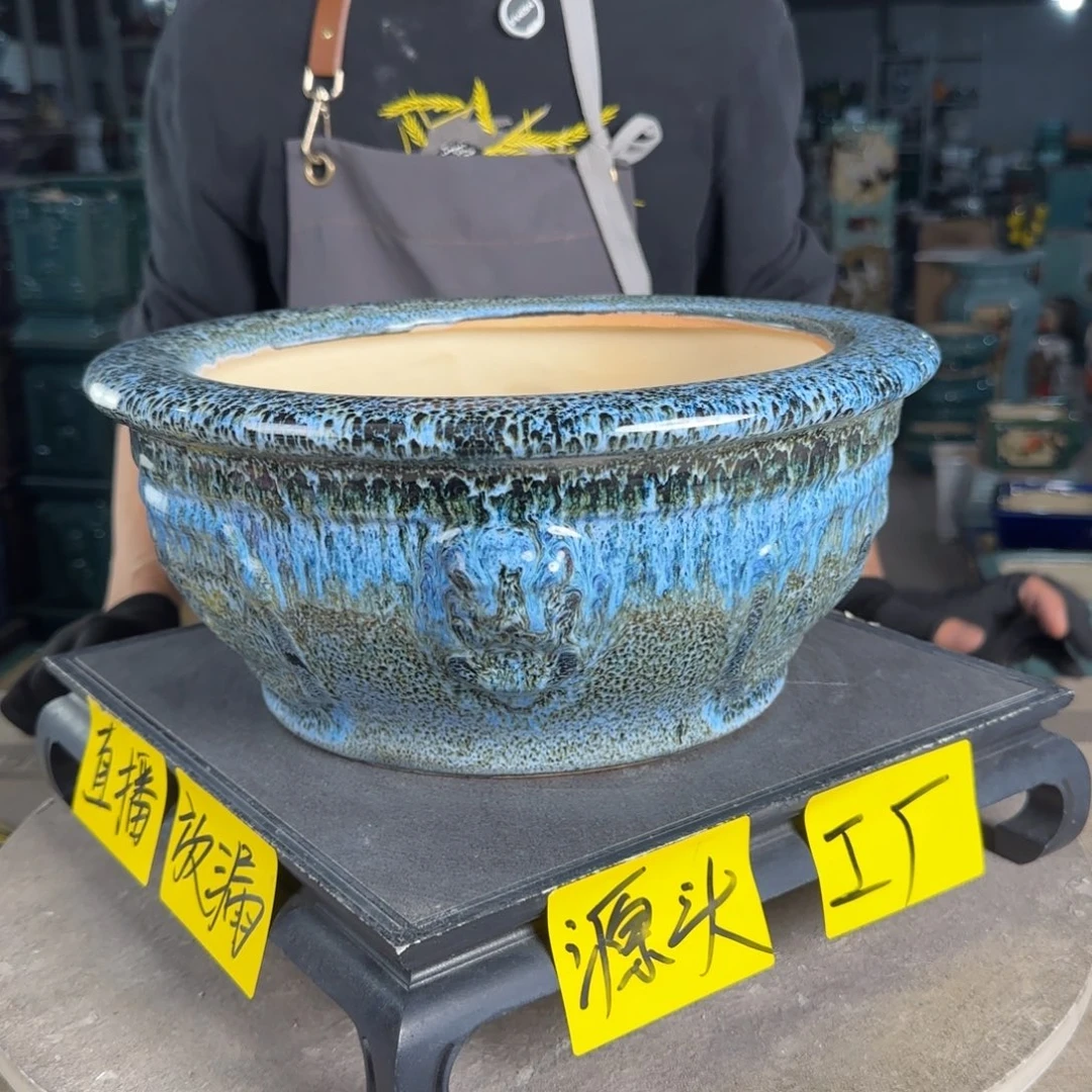 一风堂石湾陶瓷花盆。微瑕