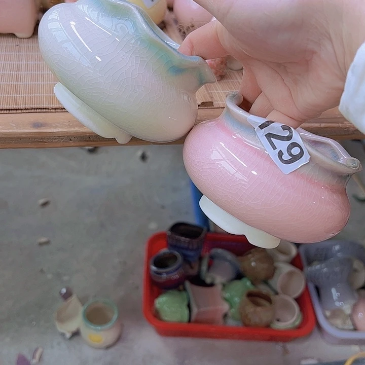 红陶陶瓷花盆当场满12包邮