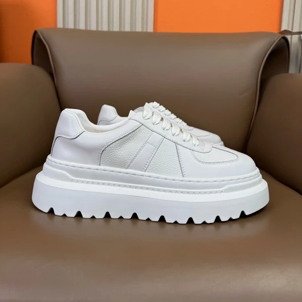 TAAIRXTO厚底增高德训鞋男2025秋季新款轻便松糕鞋休闲小白鞋