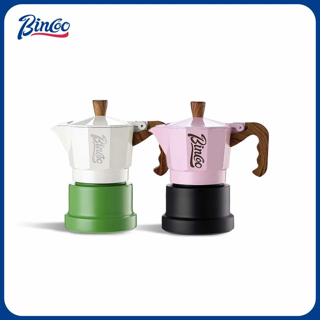 Bincoo三阀摩卡壶家用意式浓缩双阀咖啡壶煮咖啡家用小型咖啡机