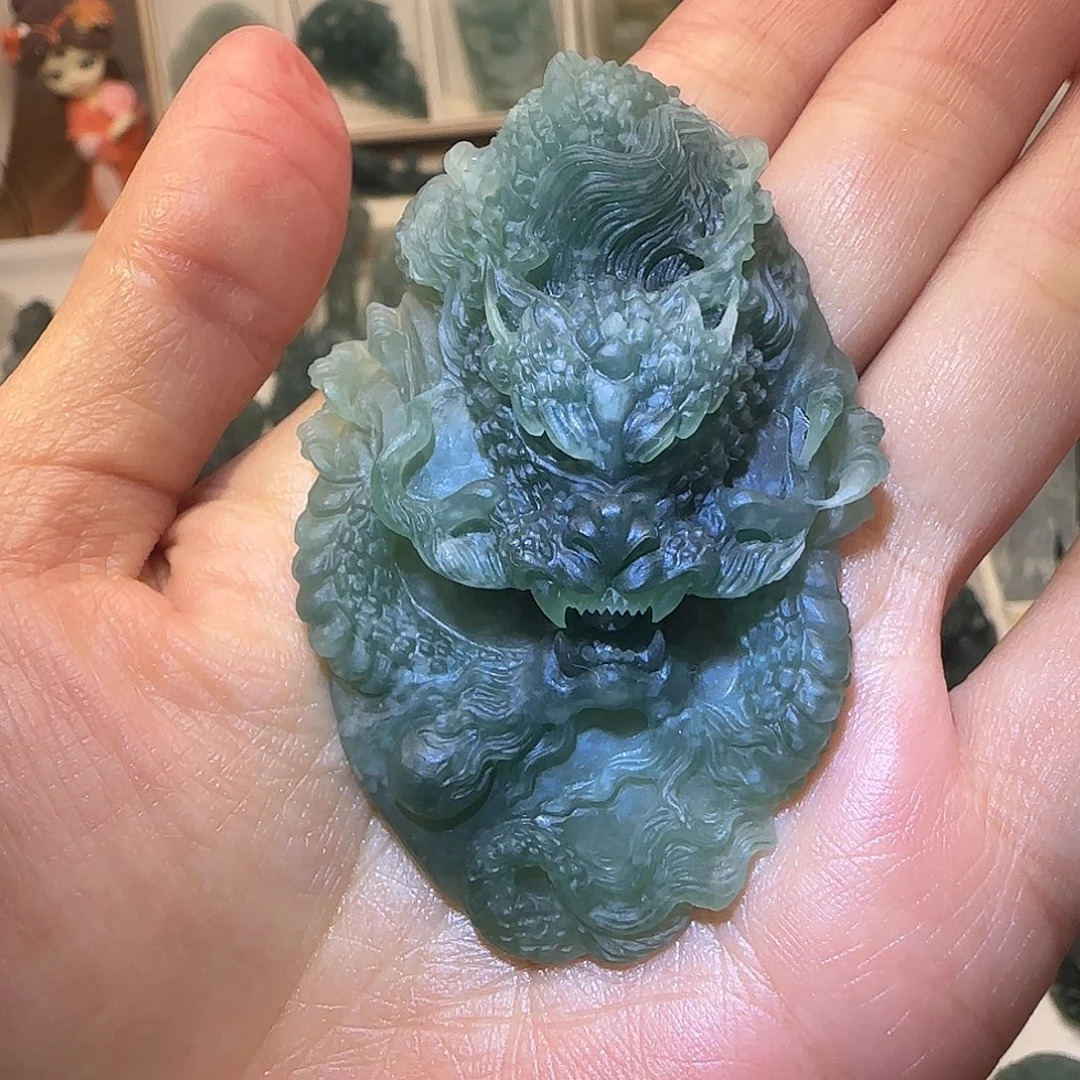 定制翡翠未镶嵌大威天龙翡翠定制