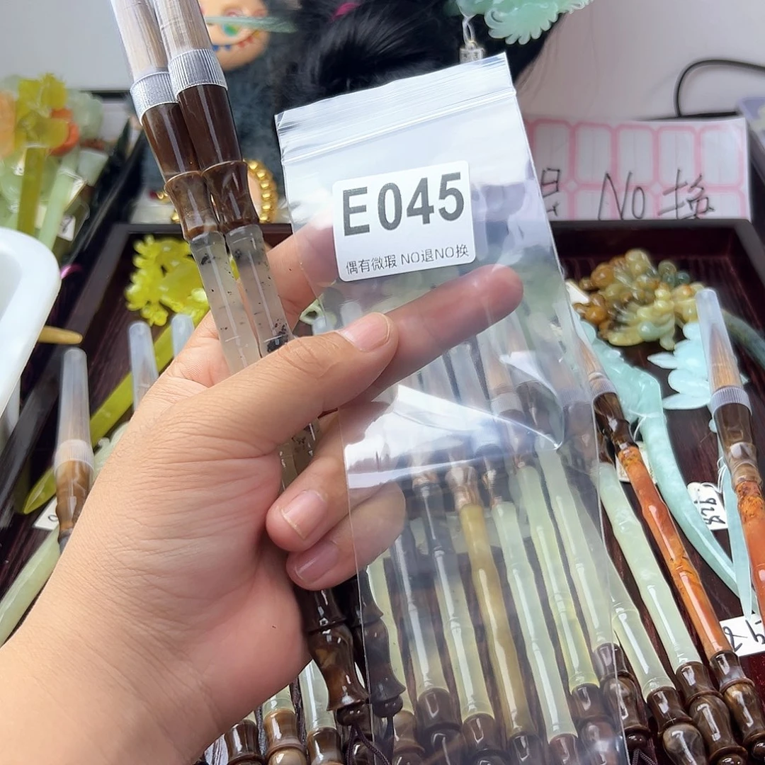 合金蛇纹石玉发饰?*宝
