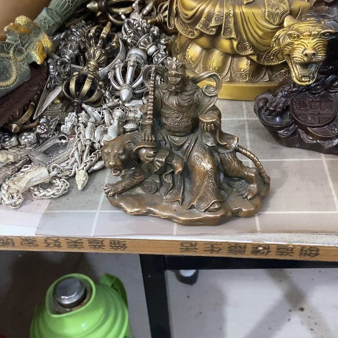 紫*薇老杨，黄铜摆件，老杨黄铜摆