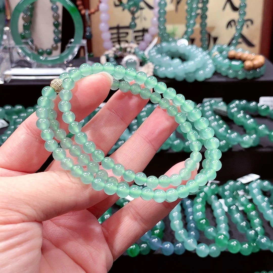 翡翠未镶嵌手链卡6
