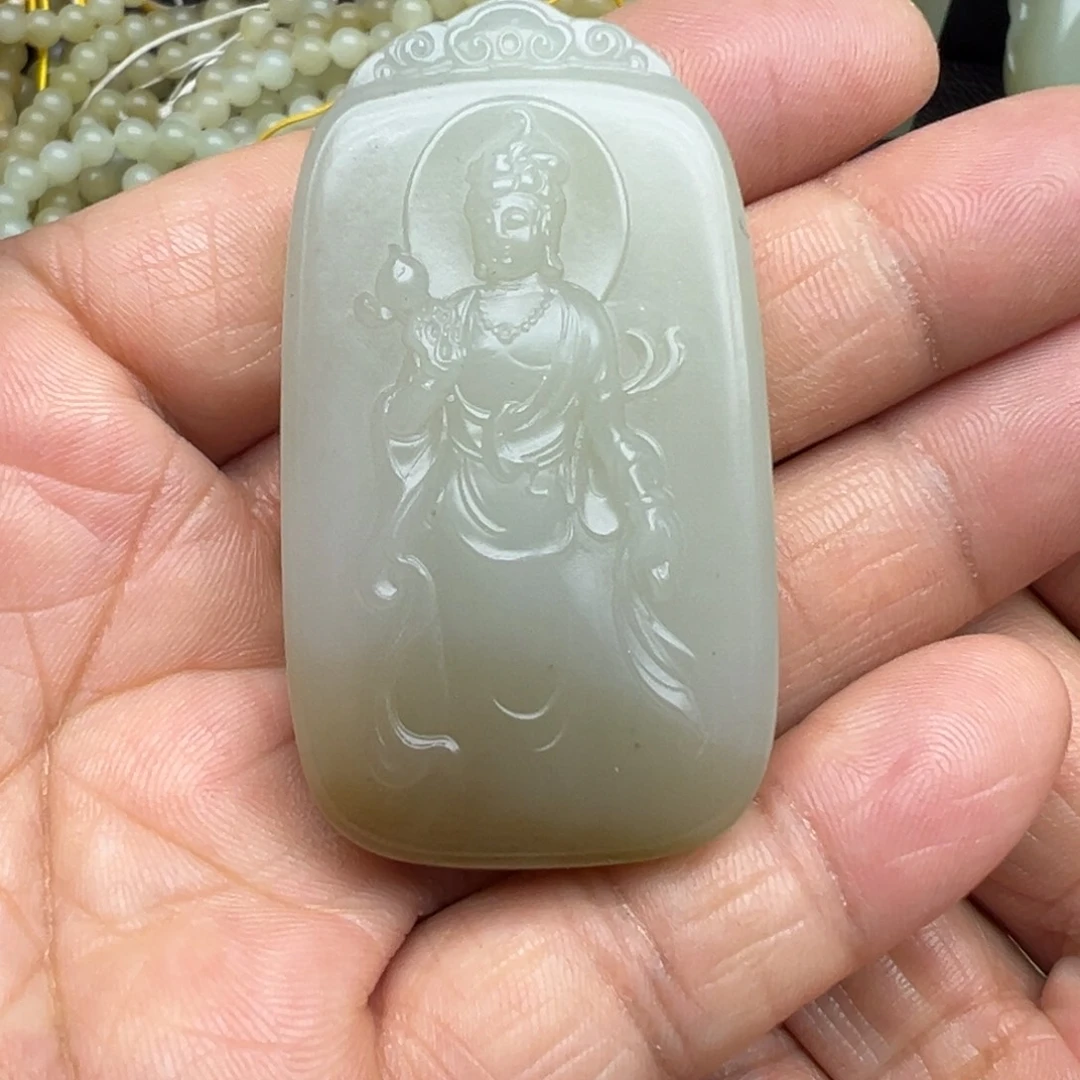 和田玉（糖玉）未镶嵌吊坠(不含链)