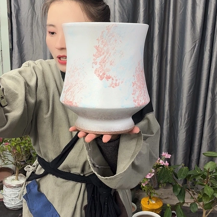 19×24 -粗陶花盆有孔-买买买