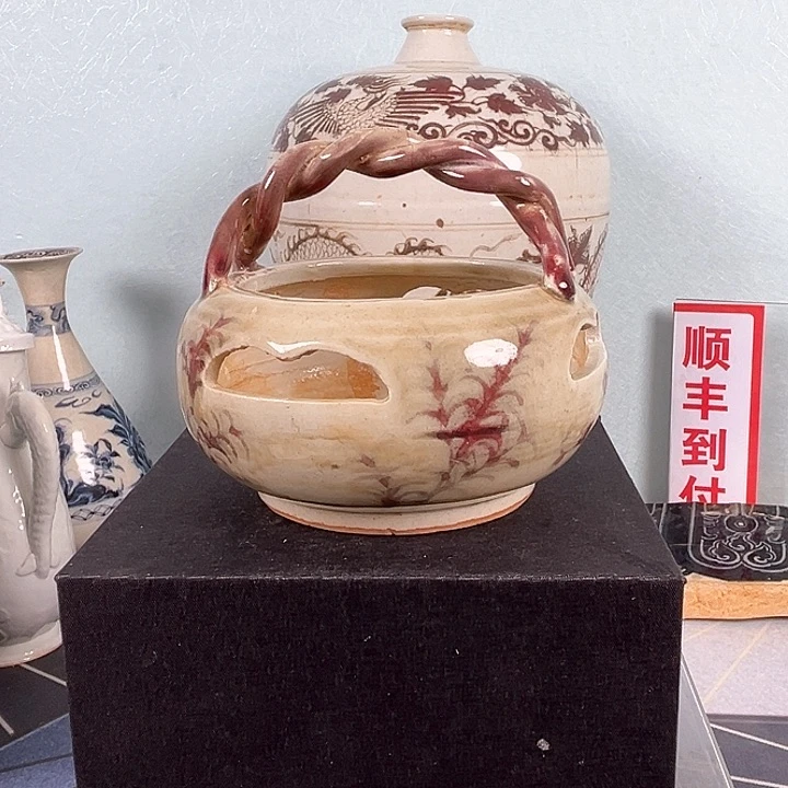 摆件快**哥釉里红摆件。。。。。
