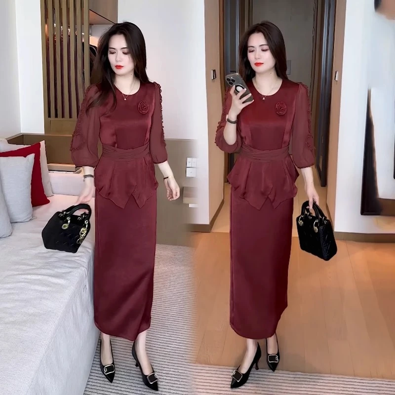 连衣裙套装女夏季2025新款今年流行时尚女装减龄两件套装漂亮裙子