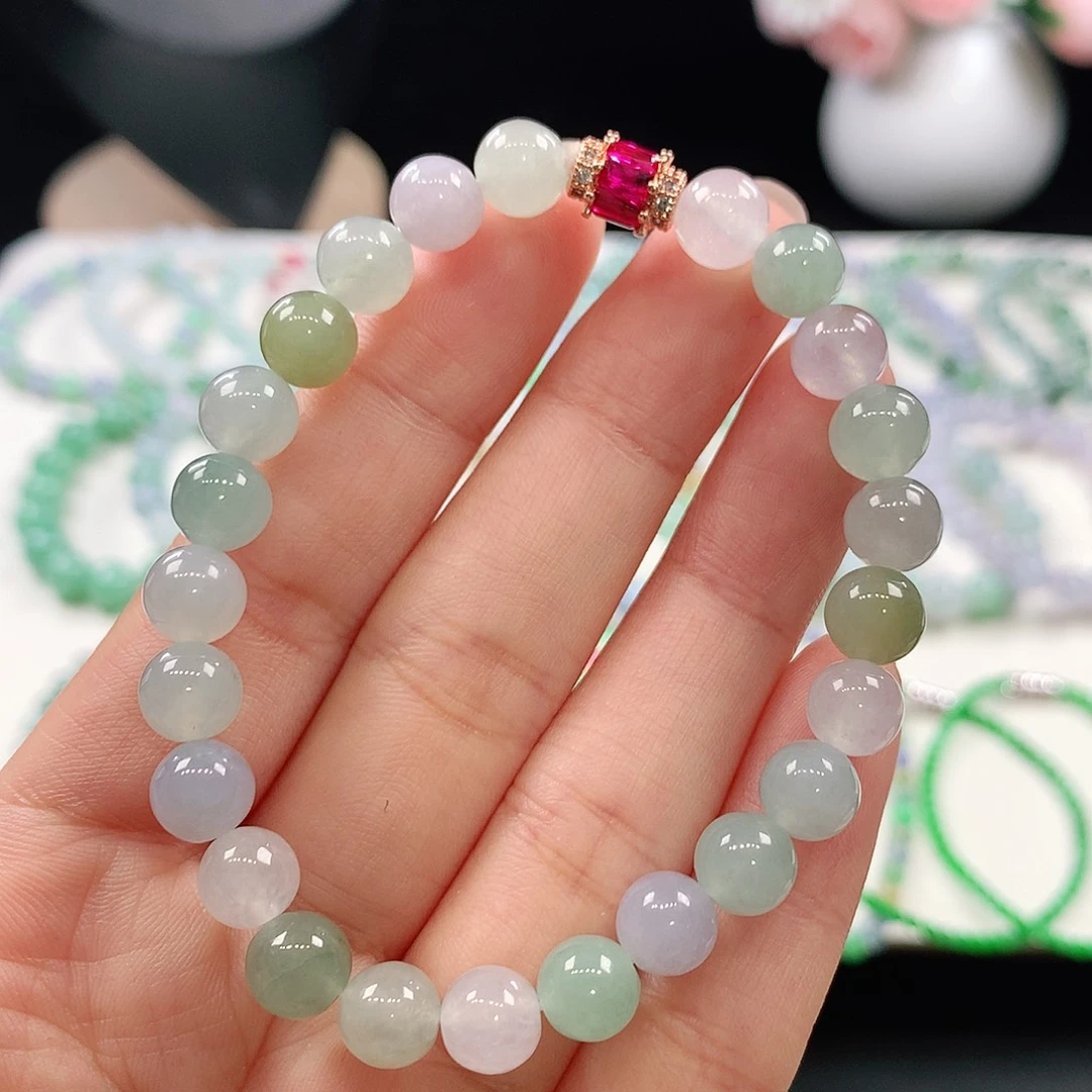 翡翠未镶嵌手链7.4mm