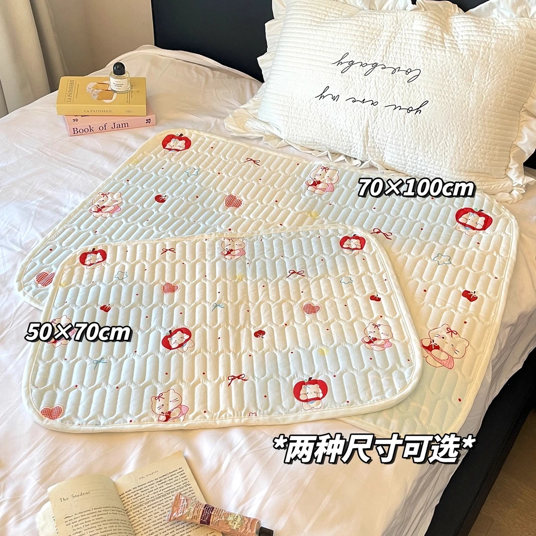 碎花姨妈垫防侧漏生理期宿舍家用卧室床上可水洗垫子防滑隔尿床垫