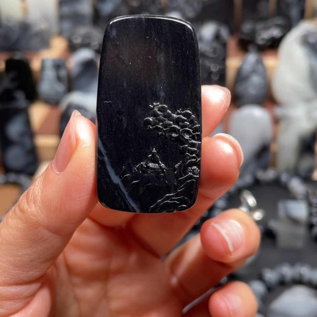 和田玉未镶嵌挂件