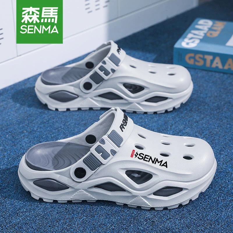 SENMA/森马踩屎感拖鞋男夏季外穿防滑运动开车上班两穿沙滩凉鞋男