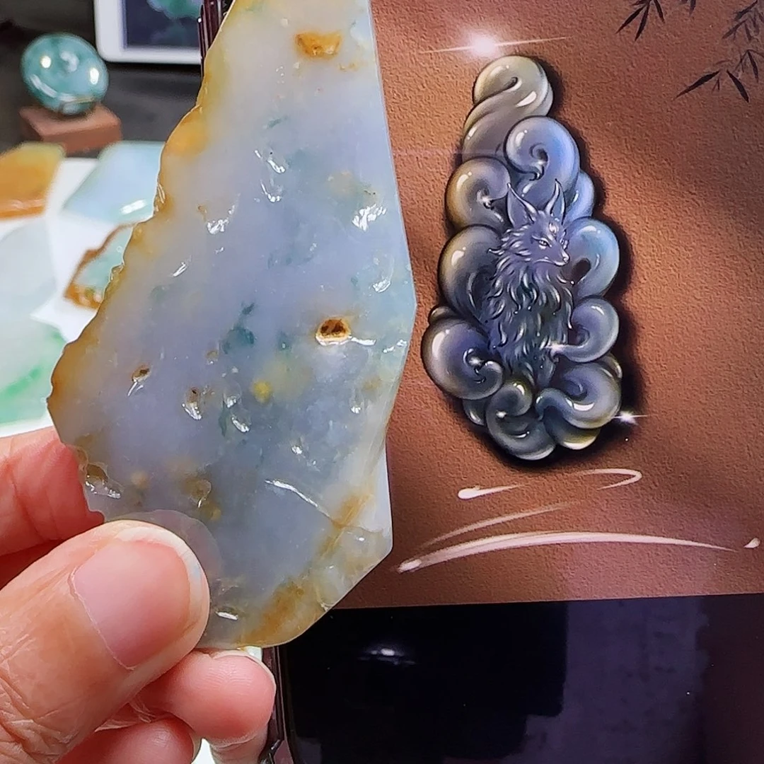 定制翡翠未镶嵌翡翠挂件包工