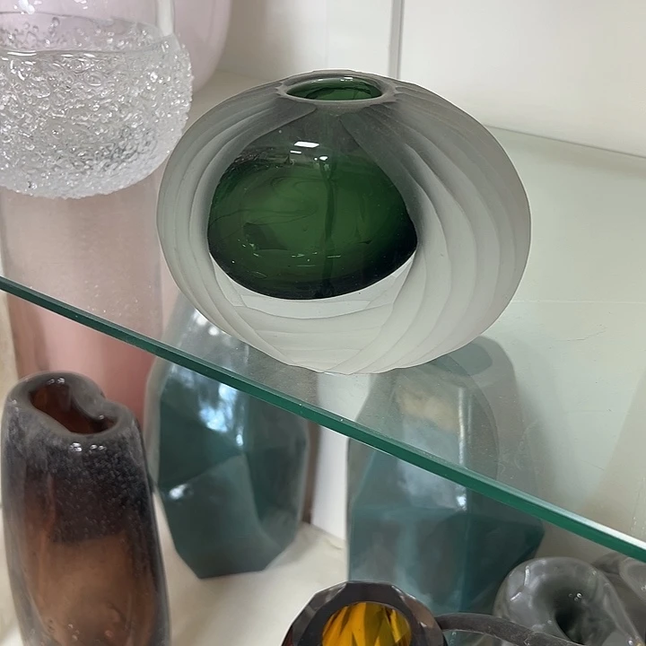 高12轻奢琉璃花器福利正常人工痕迹