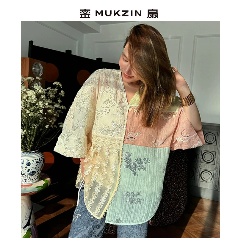 【韩雯kate】密扇专属「锦衣」时尚显瘦新中式衬衫M252B11207999