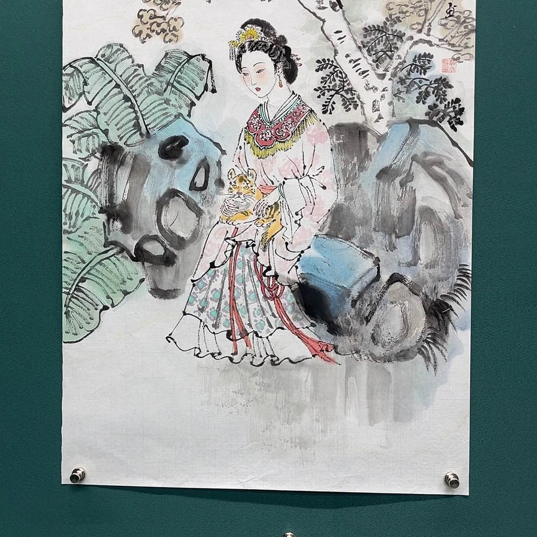 国画艺术家真人手绘