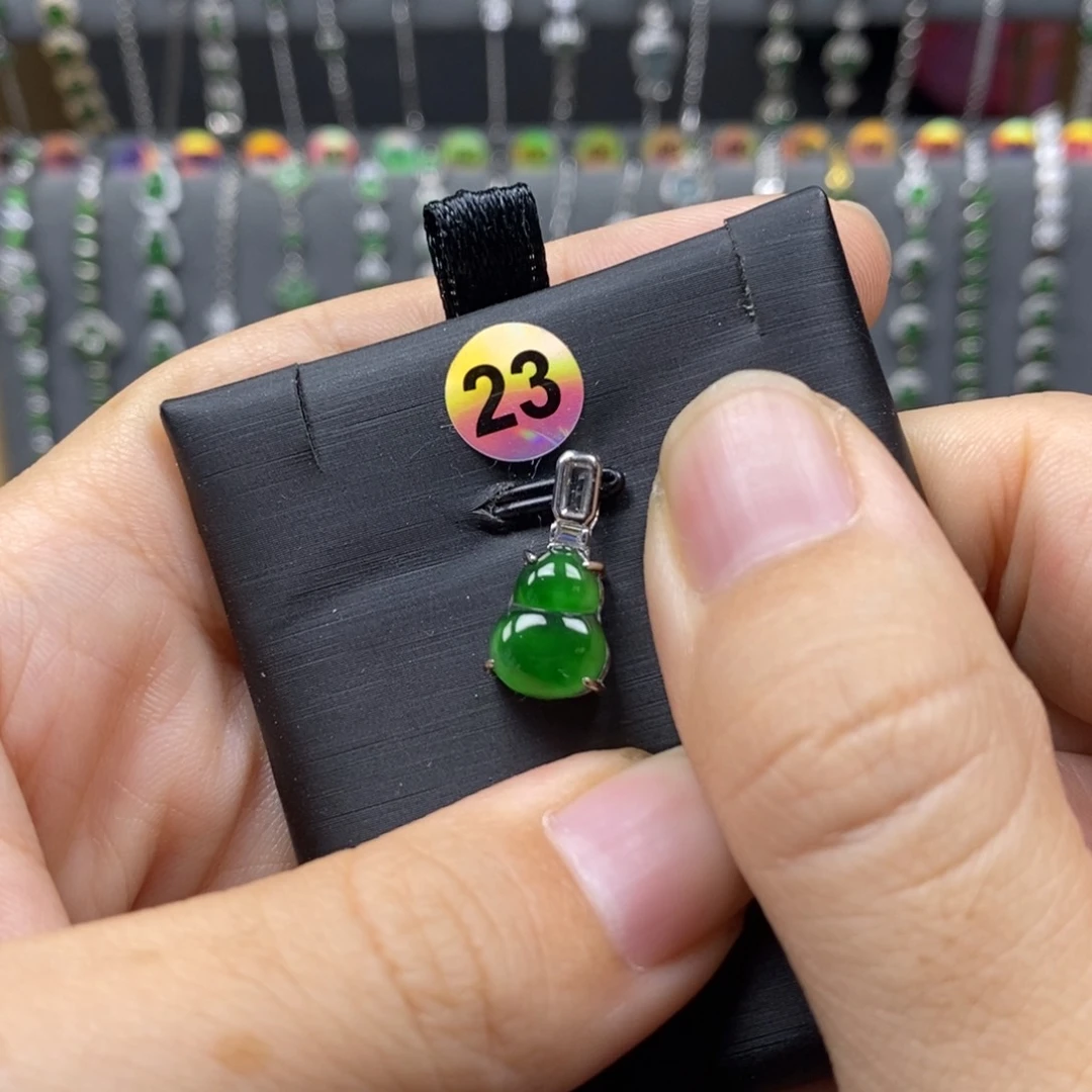 翡翠银S925镶嵌颈饰23号