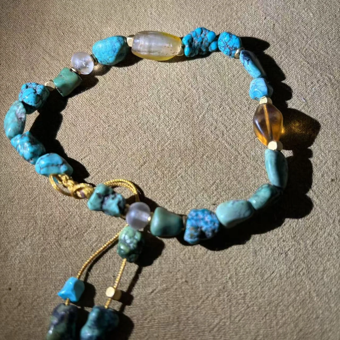 清代老绿松石手持AJD2509101006