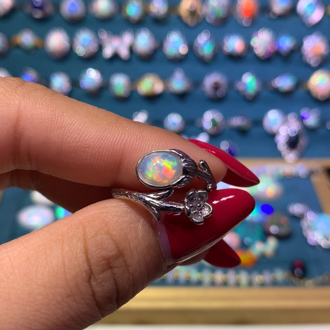 欧泊银S925镶嵌戒指款