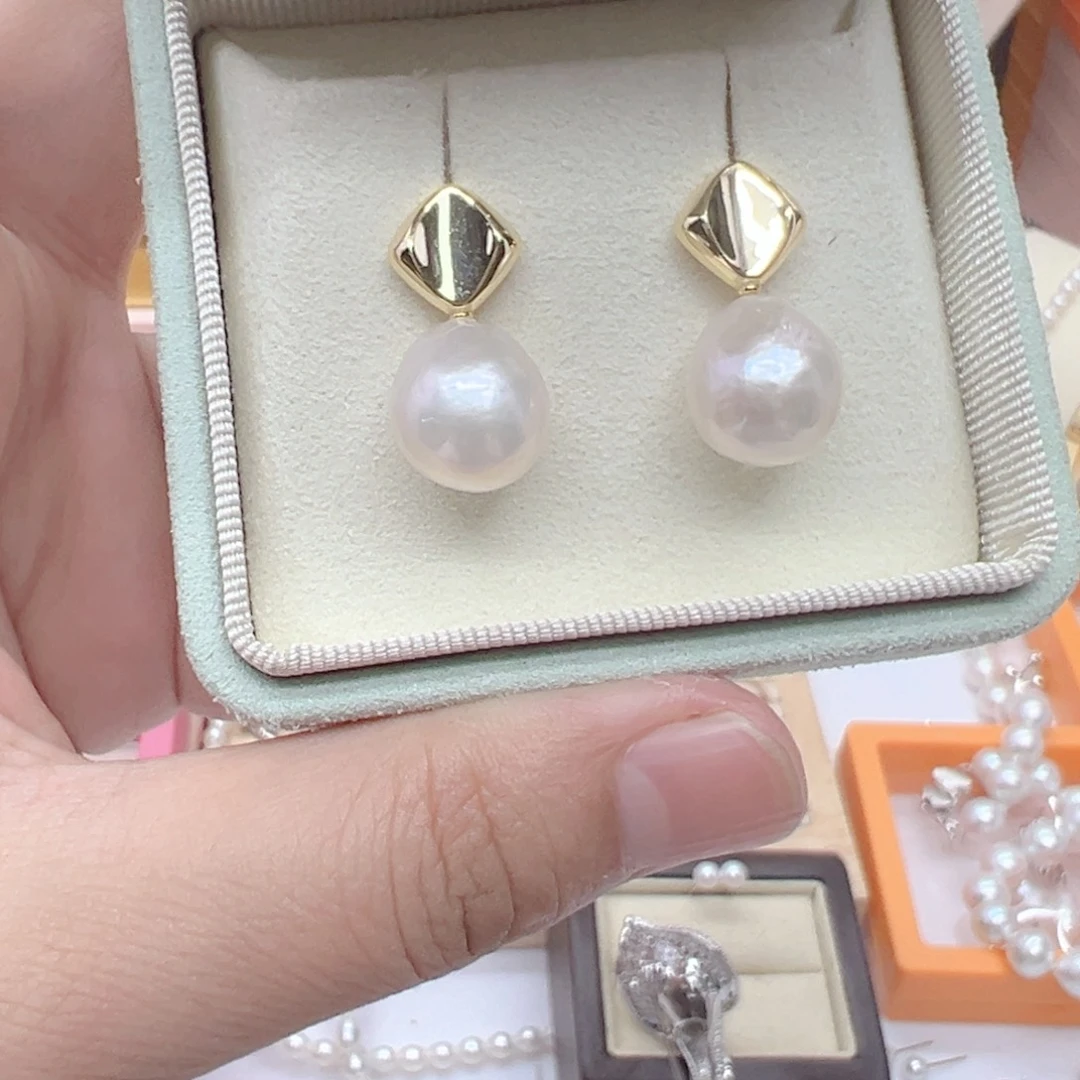 耳饰淡水珍珠银S925镶嵌