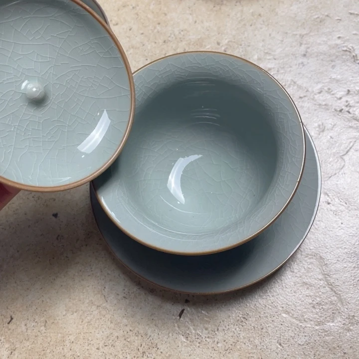 瓷片青花素盖碗jjjj