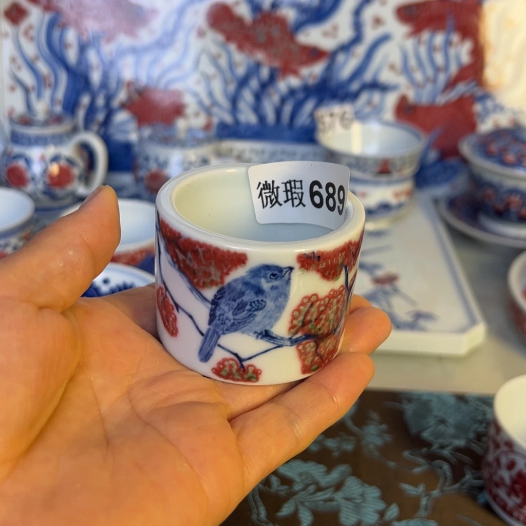 胖***娃青花釉里红高温原矿