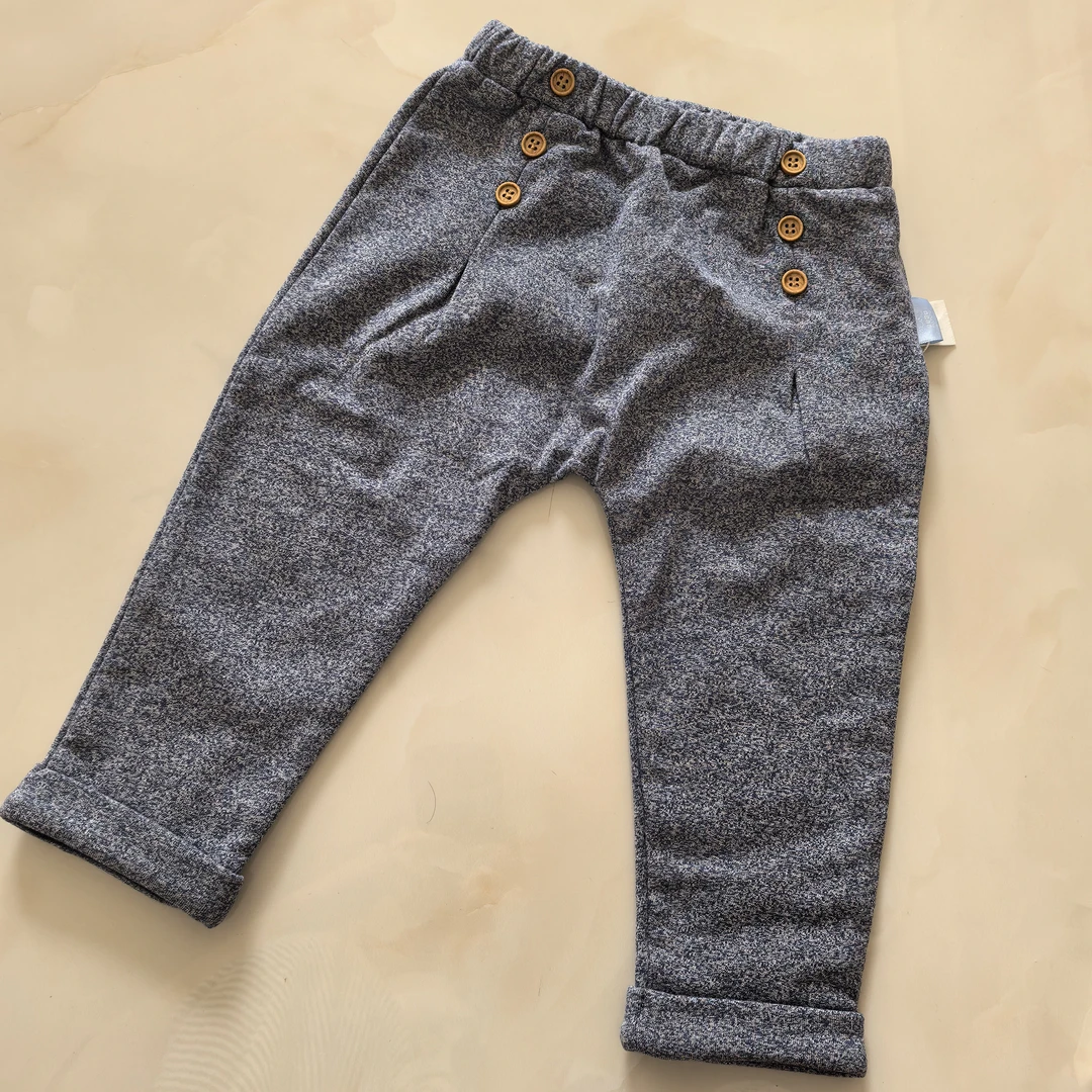 MW2010236麻蓝色大裆裤