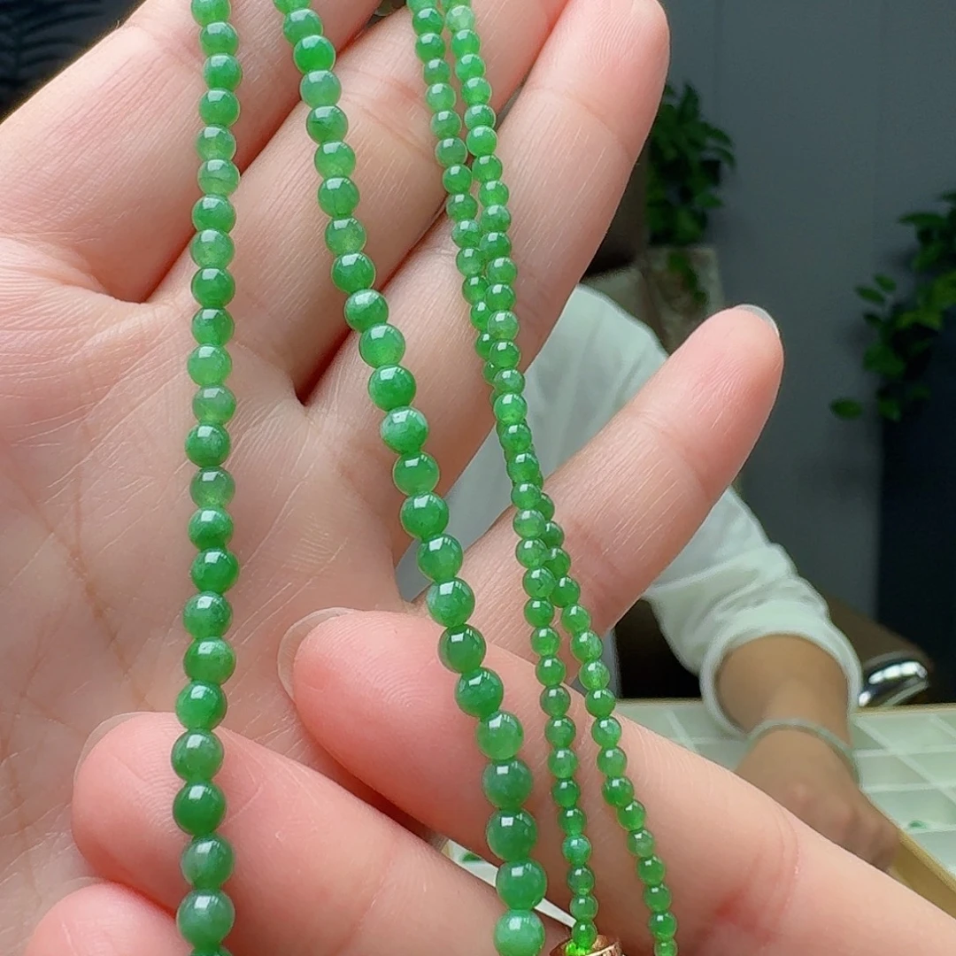 翡翠未镶嵌项链天然