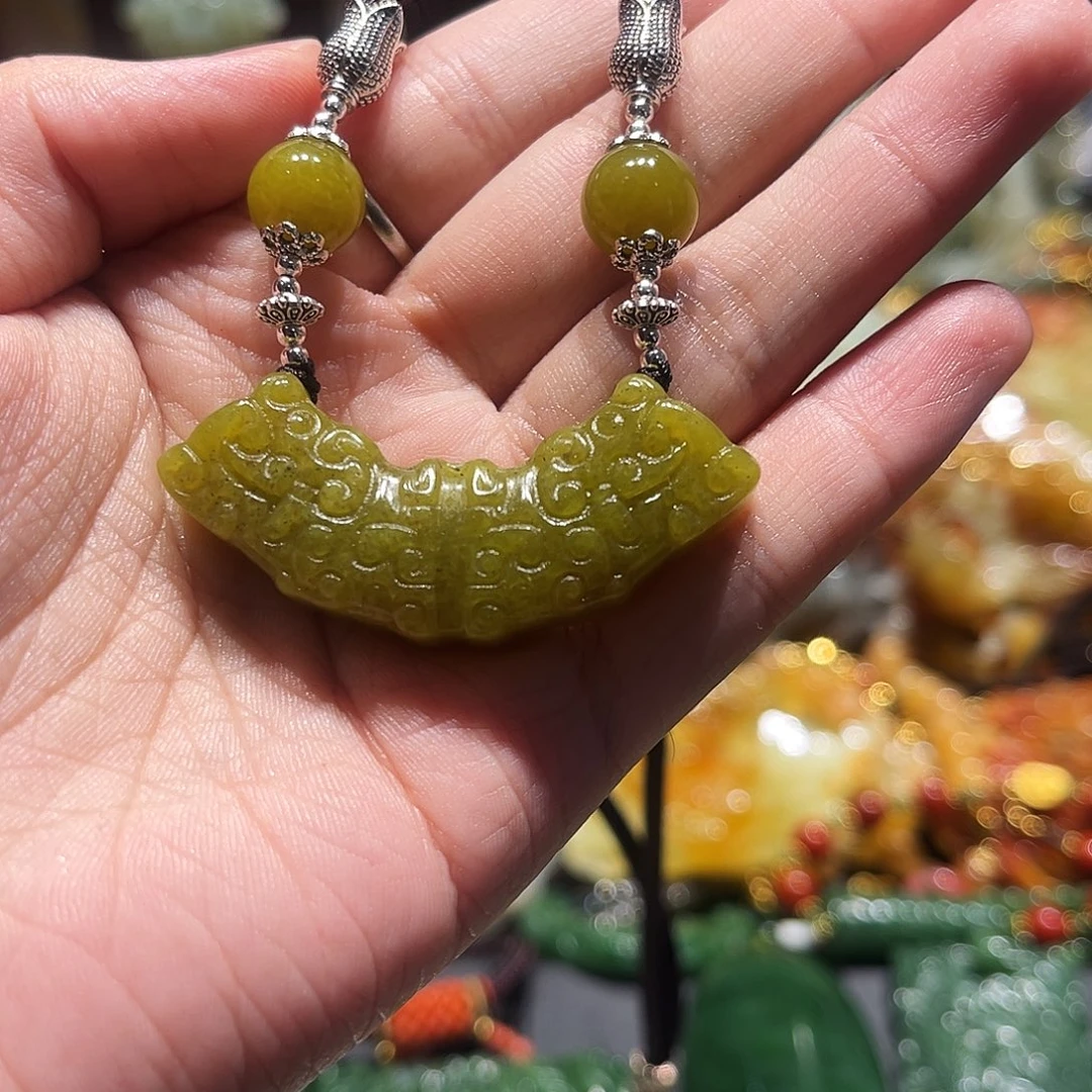 未镶嵌岫玉毛衣链