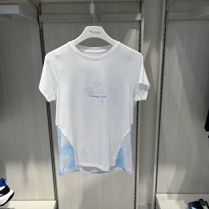 安踏儿童T恤专柜正品25年夏女大童跑步系列针织短袖衫 362525101