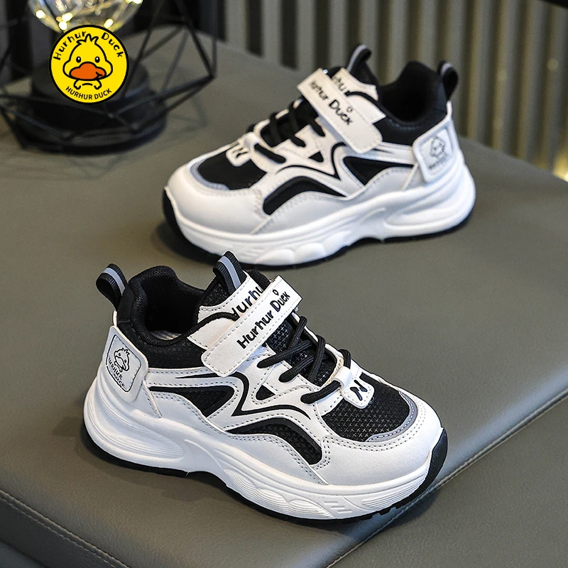 小黄鸭童鞋男童运动鞋2025夏季新款单网镂空舒适透气儿童跑步鞋子