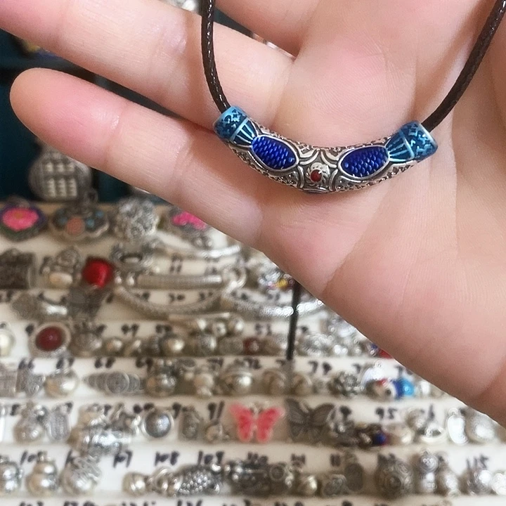 无吊坠足银足银999鱼弯管